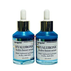 Neogold Hyaluronic Hydro-Boost Serum 2 fl oz / 59 ml Hydrates Lot of 2
